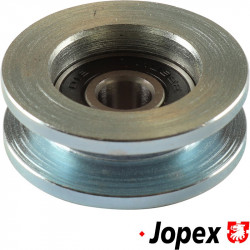 Roller bearing for sliding door hinge, rear