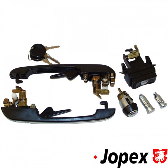 Lock kit, complete, consisting of: Door handles front, trunk lock, ignition lock and gas tank lock with keys