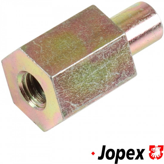 Sliding door guide pin on upper nylon bracket