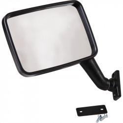 Door mirror, with E-mark, convex, black, right, Hagus, Germany