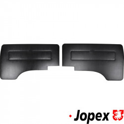 Interior door panel set, 2 pieces, vinyl, black