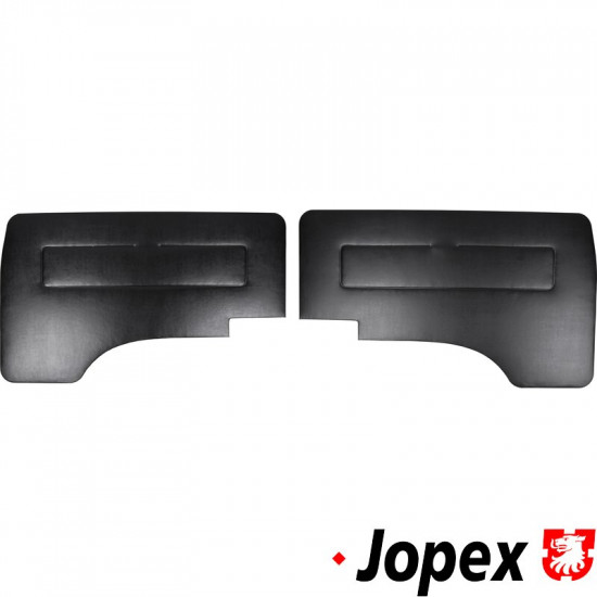 Interior door panel set, 2 pieces, vinyl, black