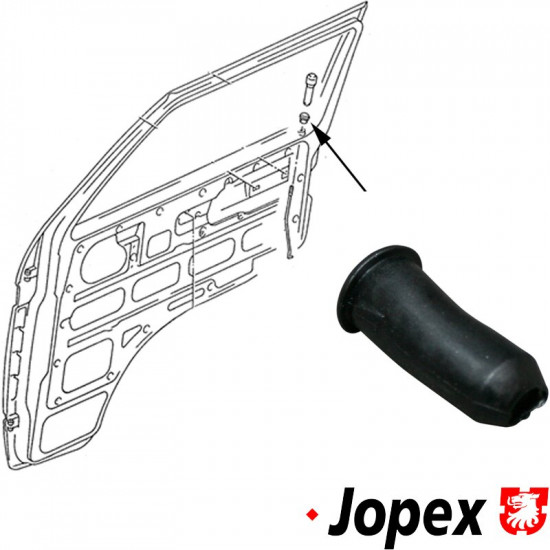 Rubber guide for door lock knob