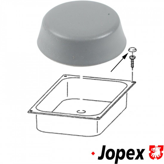 Cover cap for screw, grey