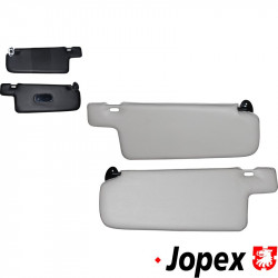 Sun visor set, black/cream, left/right