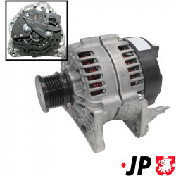 Alternator, 90 Amp, with freewheel pulley