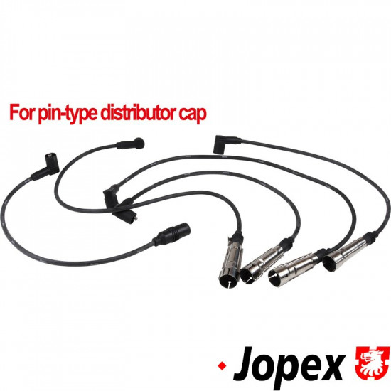 Ignition cable set. Fits pin-type distributor cap