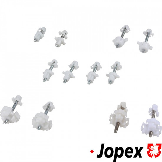 Adjuster screw set for square headlights, 12 pieces