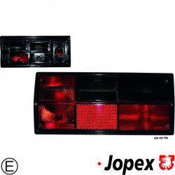 Tail light with red/smoked glass, without socket (Hella type socket), right, with E-mark