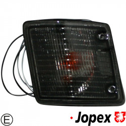 Indicator, front, smoked, with E-mark, left