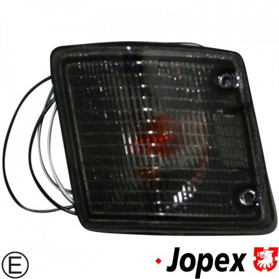 Indicator, front, smoked, with E-mark, left