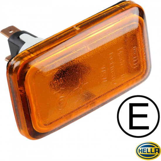 Turn signal light, side, yellow, left/right, E-marked, Hella