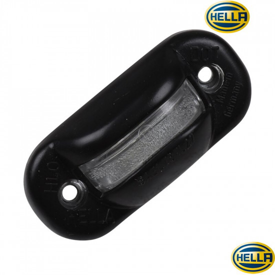 Number plate light without bulb, with E-mark