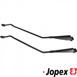 Wiper arm set, front, left/right, black. Fits right hand drive vehicles