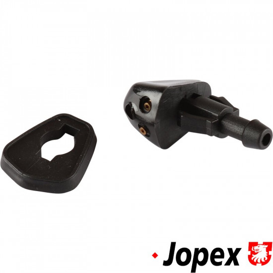 Washer jet, 3 nozzles, black plastic, Heavy Duty