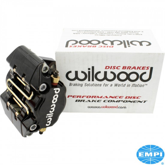 Brake caliper set with brake pads, Willwood, 2 pieces, black. Including bolts and washers