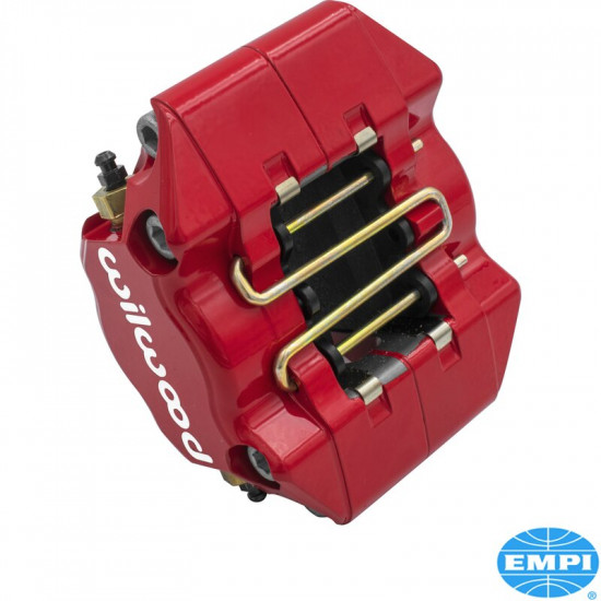 Brake caliper set with brake pads, Willwood, 2 pieces, red. Including bolts and washers