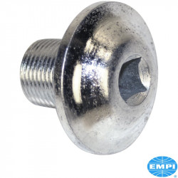 Billet crankshaft pulley bolt. Fits stock and aluminum pulleys.