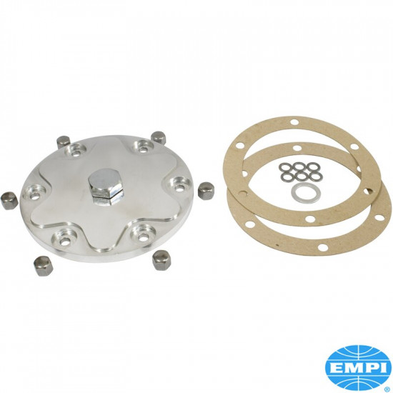 Oil strainer cover, Billet Style, aluminium, polished