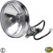 Long distance headlight, type Hella 118, chrome, with clear glass, with 12 Volt bulb, Ø 130 mm, with E-mark