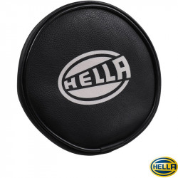 Covering cap for Hella 118 high-beam headlight and fog lights. Black with Hella logo