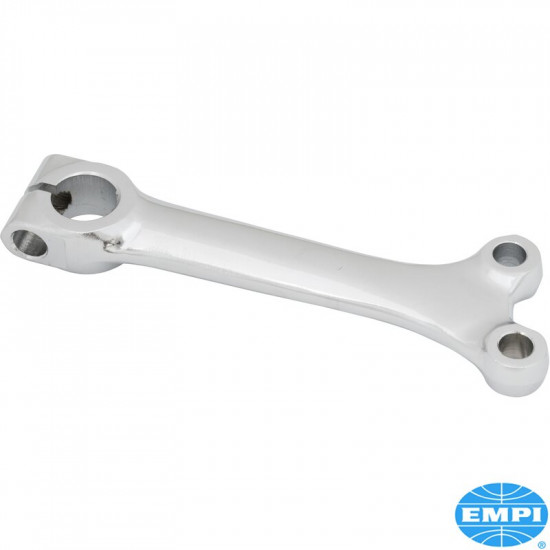 Steering arm, chrome, large shaft, small tie rod end, each