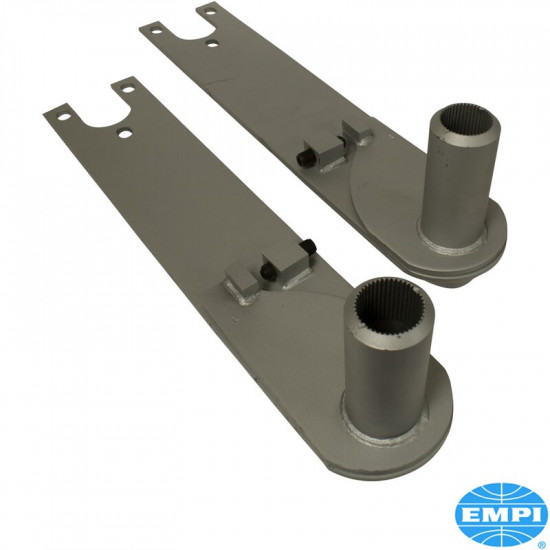 Adjustable spring plate set, for swing axle, 6 1/8" collar for 26 9/16" torsion bars, 2 pcs.