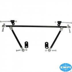 Rear truss bar. Triangulates the shock towers and the frame horns. Some applications may require slight modification to the body panels for installation