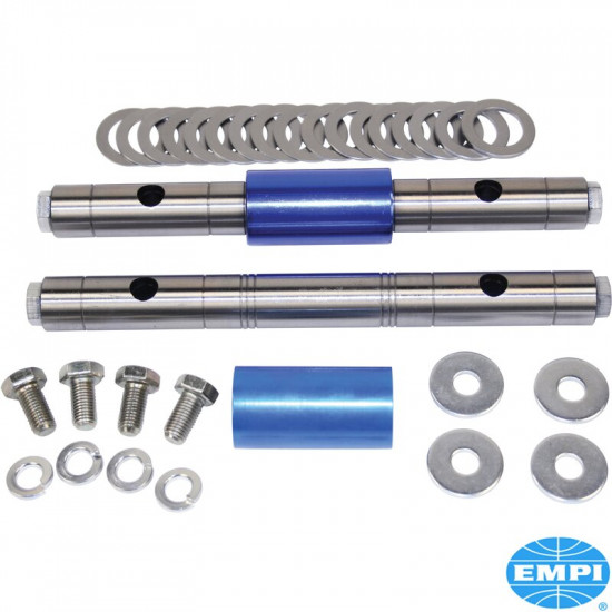 EMPI High Performance/High Strength rocker shaft kit with floating aluminium center spacer. Increase the RPM potential of your engine and get more power