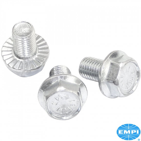 Cam Gear Bolts, set of 3. High Grade 5/16" - 24 SAE Grade 8 bolts with washer attached