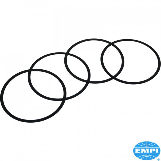 Cylinder shim set, 85.5mm/87mm/88mm, 0.25mm. Steel shims allow for adjusting deck height without machining the pistons. Set of 4