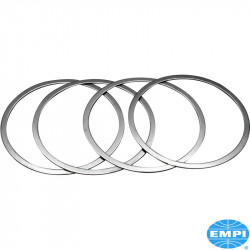 Cylinder head spacers, alu, 0.040", set of 4. Allows adjusting deck height/compression ratio easily without removing
the cylinders