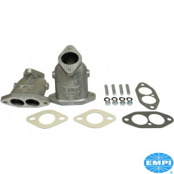 Intake manifold set (ball burnished finish), dual port, with gaskets and mounting. For EPC 34 or ICT