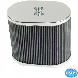 Air cleaner "King Kong", 6" high, oval. For Empi HPMX, Weber IDF and Empi D