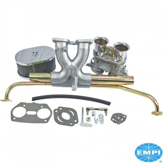 Single carburetor kit, 40 HPMX, with air cleaner. For upright engines
