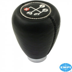 Shift knob, triple threaded with 7, 10 and 12 mm, black vinyl