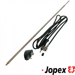 Antenna, one side mount, old style, chrome, lenght 1400 mm