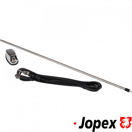 Antenna, one side mount, old style, chrome with chrome base lenght 1400 mm