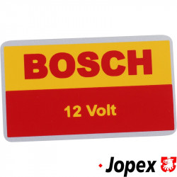 Sticker, "Bosch 12 Volt", yellow/red