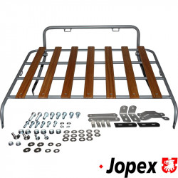 Rear luggage rack, steel/wood