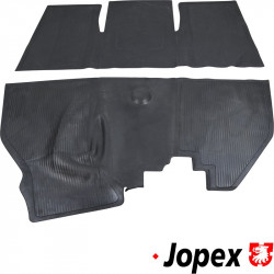 Floor mat set, rubber, front/rear, black