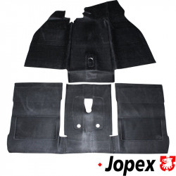 Floor mat set, rubber, front/rear, black