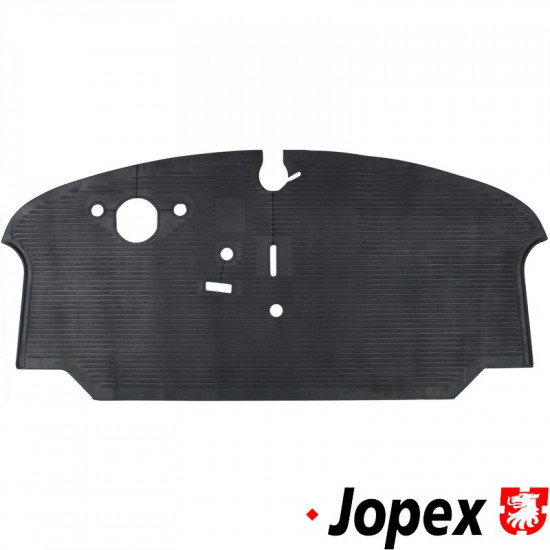 Front rubber floor mat, black