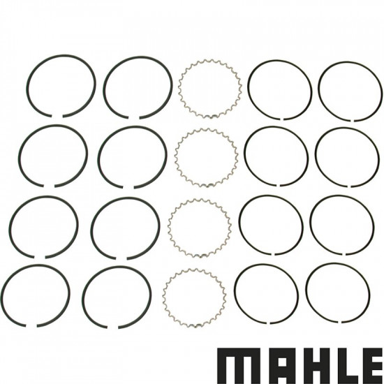Piston ring set, 85.5 mm, 2.0x3.82,2.0x3.82, 5.0x4.04 mm, sort, MAHLE