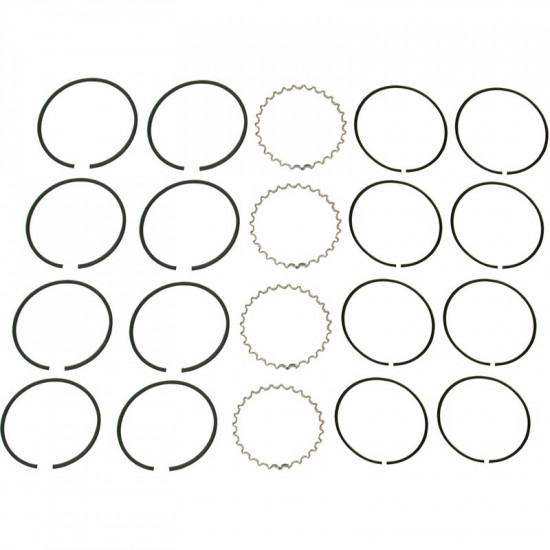 Piston ring set, 86 mm, 2.0x3.82,2.0x3.82, 5.0x4.04 mm, 0.50 mm oversize, KS
