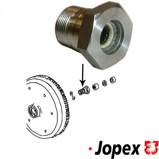 Gland nut for flywheel, M28x1.5x25 mm
