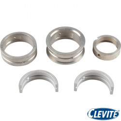 Crankshaft main bearing set, steel backed, std. crankcase, std. crankshaft, 22 mm thrust, MAHLE CLEVITE
