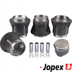 Big bore piston and cylinder set, casted, bore 90.5 mm, stroke 69.0 mm, upper 98 mm, lower 96 mm, CLASSIC