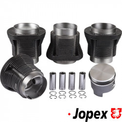 Big bore piston and cylinder set, casted, bore 87.0 mm, stroke 69.0 mm, upper 94 mm, lower 90 mm, CLASSIC