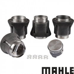 Big bore piston and cylinder set, forged, bore 87.0 mm, stroke 69.0 mm, upper 94 mm, lower 90 mm, MAHLE